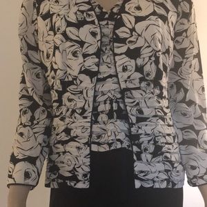 Carlisle 2 piece. Sleeveless top & long sleeve jacket